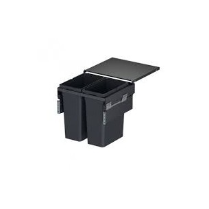 500mm Envi Space Pro Vauth Sagel 49L Waste Bin Lava Grey 50304315 2