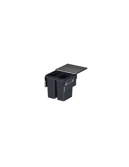 500mm Envi Space Pro Vauth Sagel 49L Waste Bin Lava Grey