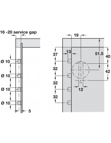 Libra Concealed Cabinet Hanger H2 Wall Unit Fixing 75Kg + Adjustment 29041910