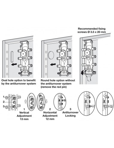 Libra Concealed Cabinet Hanger H2 Wall Unit Fixing 75Kg + Adjustment 29041910