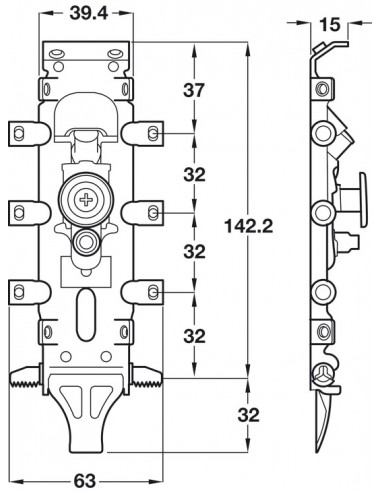 Libra Concealed Cabinet Hanger H2 Wall Unit Fixing 75Kg + Adjustment 29041910