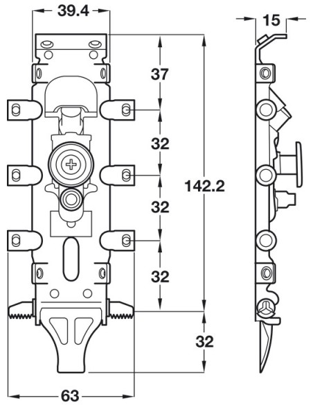 Libra Concealed Cabinet Hanger H2 Wall Unit Fixing 75Kg + Adjustment 29041910