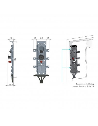 Libra Concealed Cabinet Hanger H2 Wall Unit Fixing 75Kg + Adjustment 29041910