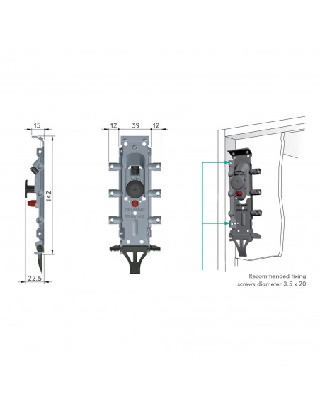Libra Concealed Cabinet Hanger H2 Wall Unit Fixing 75Kg + Adjustment 29041910