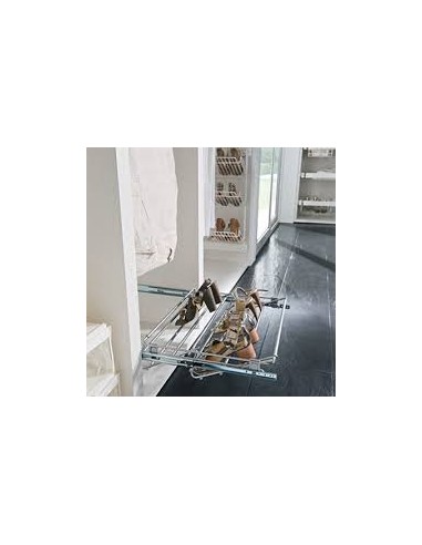 Vibo Shoe Rack Adjustable Bedroom Storage Pull Out 564-1000mm Chrome 80582280