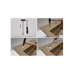 Kitchen Sink "Knock Out Tap Hole " Service Enable Drainer Handing