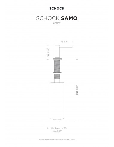 Schock Samo Soap Dispenser 629169CHR Polished...