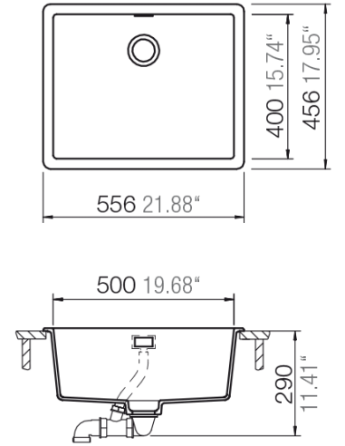 Schock Greenwich N100L Bronze Cristadur Granite Kitchen Sink & Waste SCH-GREN100LABRO/2050
