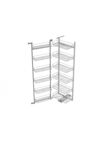 600mm Tandem Kitchen Larder Kessebohmer 1700mm High Chrome Wire KTLF600SC