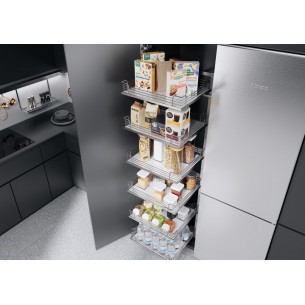 600mm Kessebohmer Tandem SOLO Larder Kitchen Tall Silver Arena X6 KTS600SILV