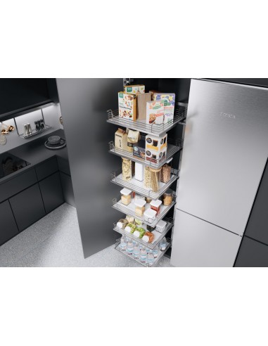 600mm Kessebohmer Tandem SOLO Larder Kitchen Tall Silver Arena X6 KTS600SILV