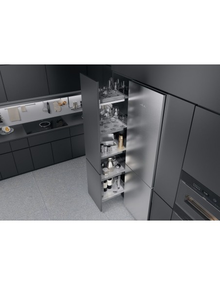 300mm Kessebohmer Convoy Chrome Glass Tall Kitchen Larder