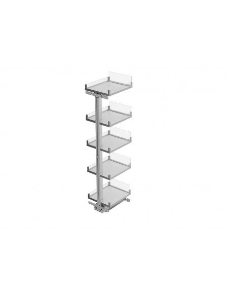 300mm Kessebohmer Convoy Chrome Glass Tall Kitchen Larder