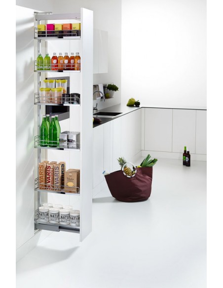 300mm Kessebohmer Kitchen Larder Tall Pull Out Arena 2200mm Dispensa KALF300SC
