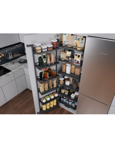 Kessebohmer 600mm Tandem Larder Style Anthracite 1700mm+ Solid Pantry KSATLF600A