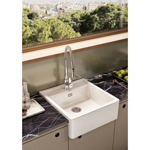 Thomas Denby Ashton Butler Kitchen Sink + Tap Ledge 600mm Ceramic ASH60