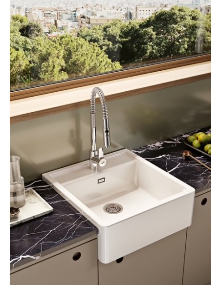 Thomas Denby Ashton Butler Kitchen Sink + Tap Ledge 600mm Ceramic ASH60