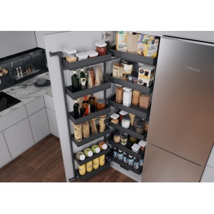 Kessebohmer 500mm Tandem Larder Kitchen 1700+ PURE Anthracite Pantry KAPTLF500 2