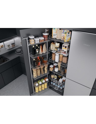 600mm Tandem Kitchen Larder 1700mm Kessebohmer Silver Classic Six Tier KTLF600SILV