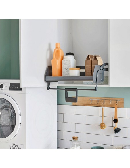 600mm Kessebohmer iMove Wall Kitchen Pull-Down Shelf Single Grey KIMOVE600SG