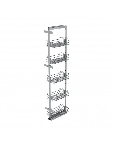 Sige 500mm Tall Larder Pull-Out 1880-2180mm Chrome Kitchen Baskets I540-075