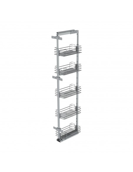 Sige 500mm Tall Larder Pull-Out 1880-2180mm Chrome Kitchen Baskets I540-075