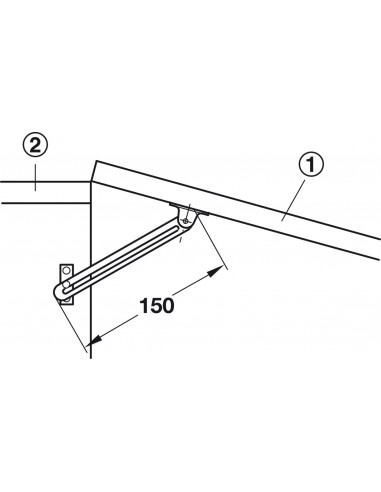 Lid Stay Door Restraint With Guide Slot Left Or Right Wooden Flaps 36640776 or 36640767