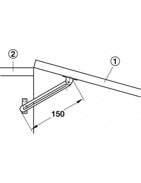 Lid Stay Door Restraint With Guide Slot Left Or Right Wooden Flaps 36640776 or 36640767