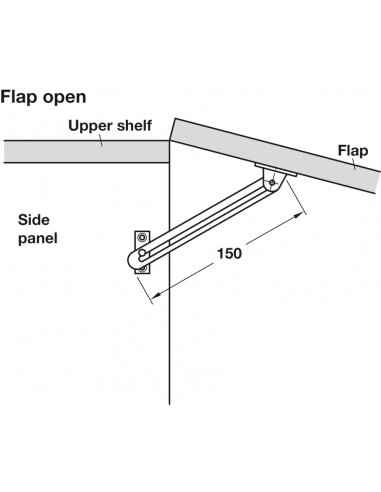 Lid Stay Door Restraint With Guide Slot Left Or Right Wooden Flaps 36640776 or 36640767
