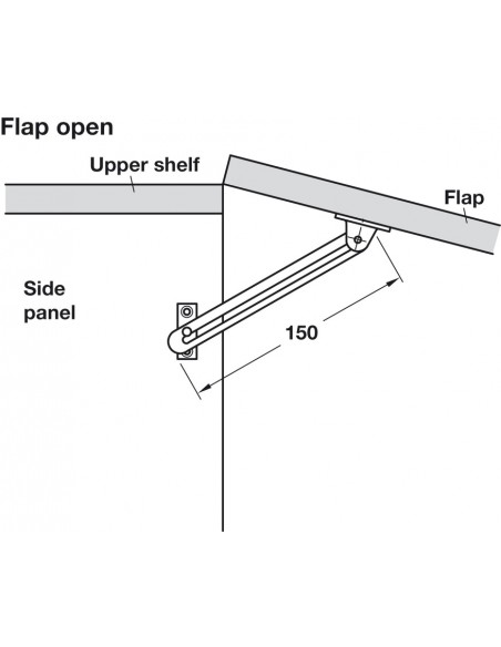 Lid Stay Door Restraint With Guide Slot Left Or Right Wooden Flaps 36640776 or 36640767