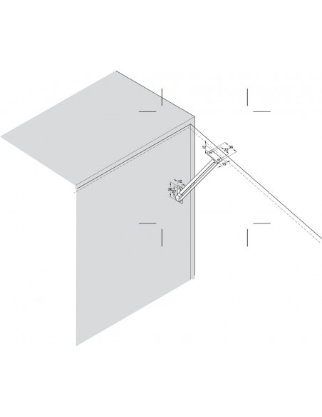 Lid Stay Door Restraint With Guide Slot Left Or Right Wooden Flaps 36640776 or 36640767