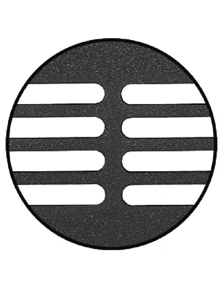 Ventilation Grille Matt Black 400 x 130mm RAL9005 189 cm2 Oval Slots 57520543