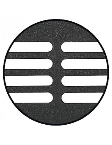 Ventilation Grille Matt Black 500 x 130mm RAL9005 237 cm2 Oval Slots 57520544