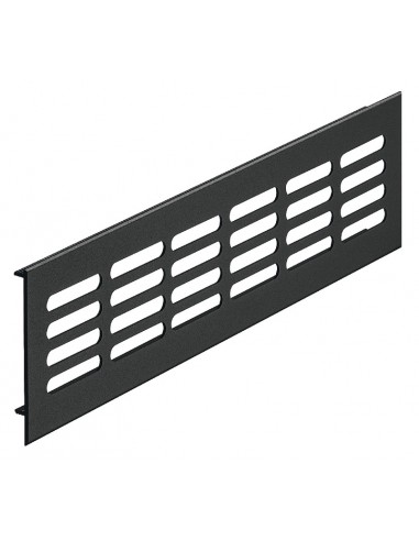 Plinth Ventilation Matt Black 1000 x 80mm RAL9005 245cm2 Aluminium 57520525