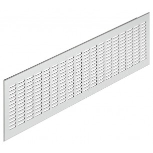 480x80mm Plinth Ventilation Silver Airflow 88.70cm2 Aluminium Grill 57505923