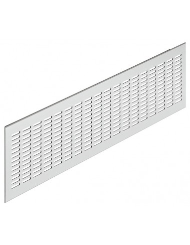 480x80mm Plinth Ventilation Silver Airflow 88.70cm2 Aluminium Grill 57505923