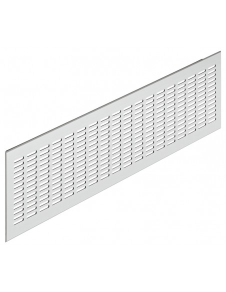 480x100mm Plinth Vent Silver Grill Airflow 133cm2 Aluminium Press Fit 57520933