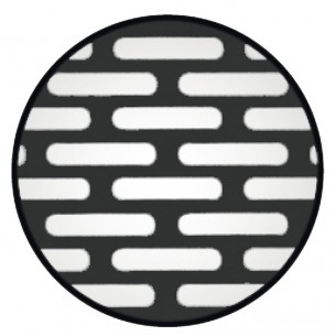 250x70mm Plinth Vent Grill Matt Black RAL9005 Airflow 44cm2 Cabinets 57522311 2