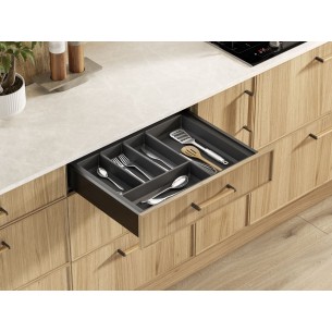 900mm Kitchen Cutlery Tray Black Legrabox Drawer Insert 822x473mm TIDY 2