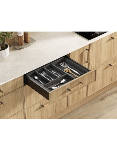 900mm Kitchen Cutlery Tray Black Legrabox Drawer Insert 822x473mm TIDY