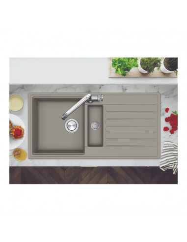 Clearwater Kameo Smart Fossil Kitchen Sink 1.5 Granite Quarex 1000x500
