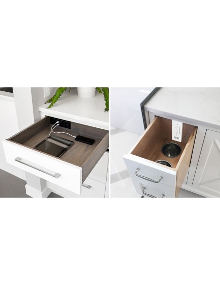 Docking Drawer Trio Outlet Plug Black UK Socket USB Chargers A+C X2 3050-1150B
