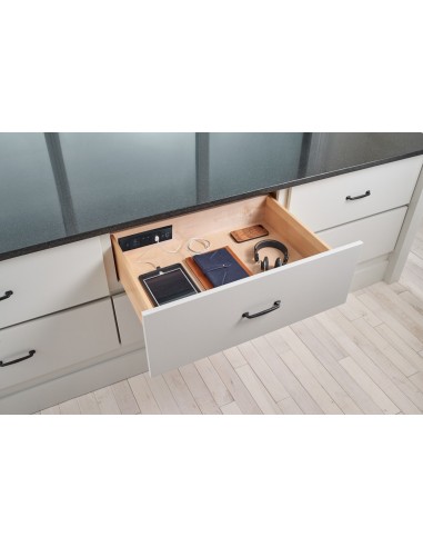 Docking Drawer Trio Outlet Plug Black UK Socket USB Chargers A+C X2 3050-1150B