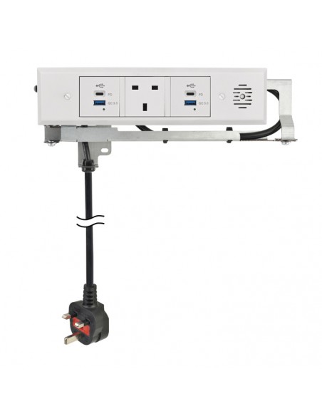 Docking Drawer Trio Outlet Plug White UK Socket USB Chargers A+C X2 3050-1150W