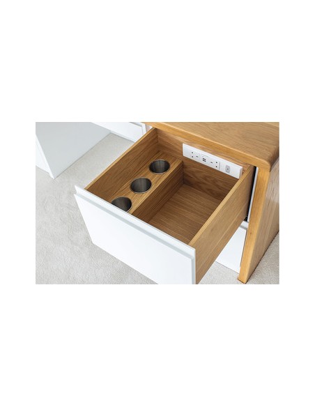 Docking Drawer Trio Outlet Plug White UK Socket USB Chargers A+C X2 3050-1150W