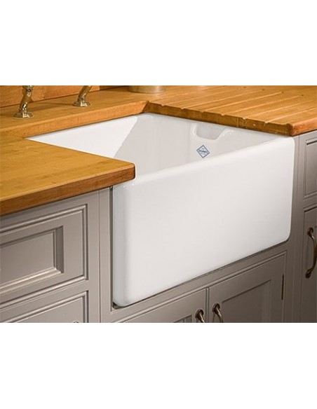 Shaws Classic Belfast Sink White Ceramic Kitchens Weir Overflow  SCBE600
