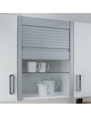 Tambour Door Kit 720x500mm Satin Anodised Vertical Wall Unit Fascia  44310921