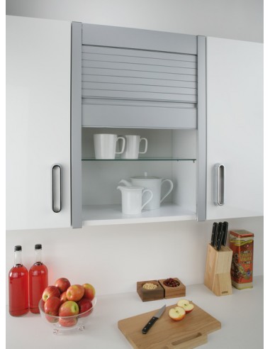 Tambour Door Kit 720x500mm Satin Anodised Vertical Wall Unit Fascia  44310921