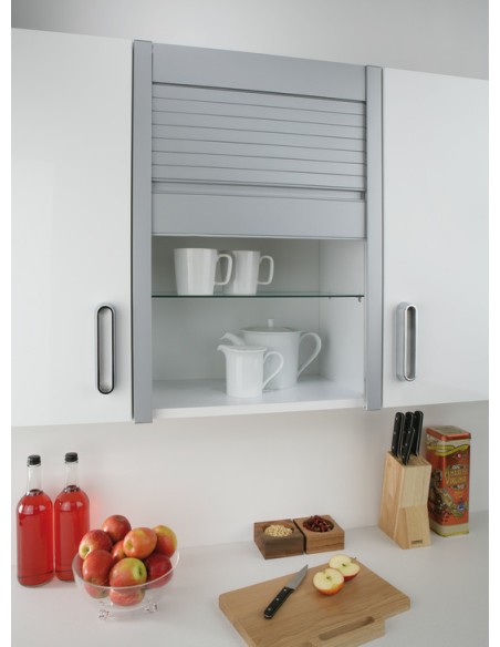Tambour Door Kit 720x500mm Satin Anodised Vertical Wall Unit Fascia  44310921
