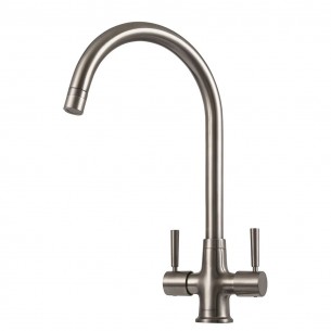 Clearwater Davina Kitchen Tap Brushed Nickel Twist & Spray Monobloc DA20BN 2